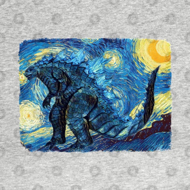 Godzilla Van Gogh Style by todos